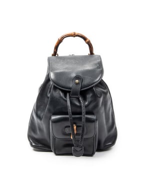 Gucci Mini Bamboo Backpack  en  Marina Cuero de ternero