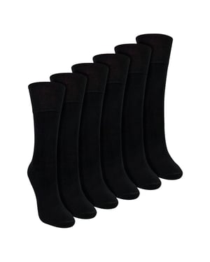 Paquete de 6 Calcetines de Bambú para Damas Sin Elasticidad Suaves Transpirables para Uso Diario