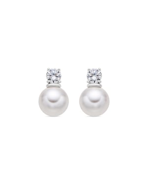 Pendientes Luxenter con Perla Blanca acabado plata - Etalor