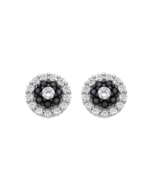 Pendientes Luxenter de Plata de Ley 925 y Circonita Onix acabado en rodio - Ziadri