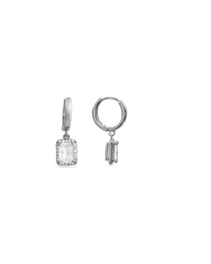 Pendientes Luxenter de Circonita Brillante acabados en rodio - Silya
