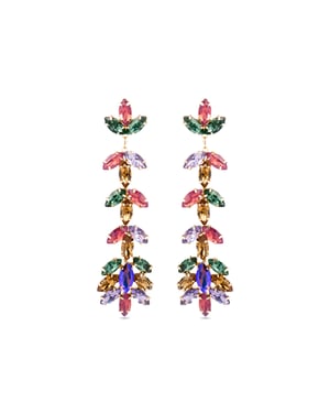 Pendientes Luxenter con Cristal Multicolor acabado oro 18k - Durblai