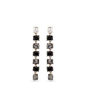 Pendientes Luxenter con Cristal Negro acabado oro 18k - Moray