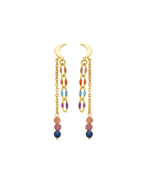 Pendientes Luxenter de Plata de Ley 925 y Cristal Multicolor acabado oro 18k - Liesi