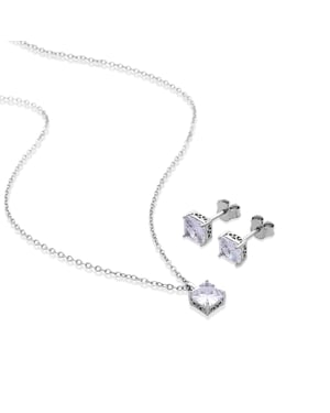Conjunto Luxenters De Plata De Ley 925 con Circonita Brillante acabado rodio - Jacue