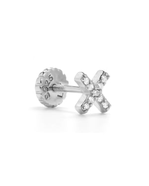 Piercing Luxenter de Plata de Ley 925 con Circonita Brillante acabado en rodio - Garlin