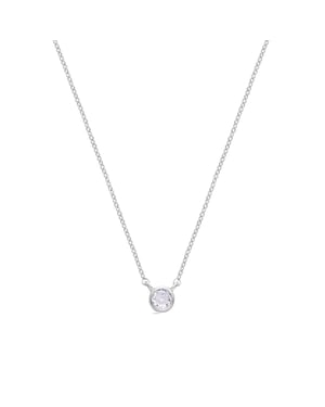 Collar Luxenter de Circonita Brillante acabado en rodio - Akele