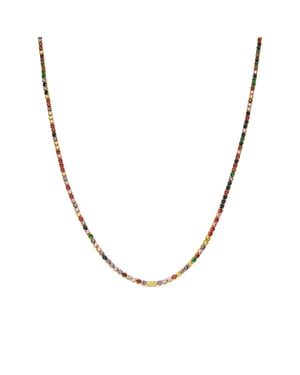Collar Luxenter con Circonita Multicolor acabado oro 18k - Serly