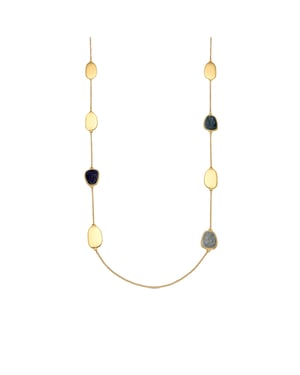 Collar Luxenter con Lacado Azul acabado oro 18k - Talyu