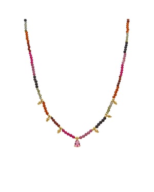 Collar Luxenter de Turmalina Multicolor acabado en oro amarillo de 18k - Baim