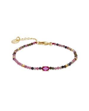 Pulsera Luxenter de Turmalina Multicolor acabada en oro amarillo de 18k - Baim