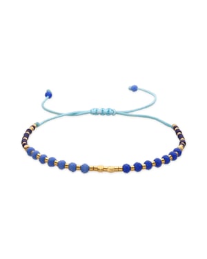 Pulsera Luxenter con Cristal Azul acabado oro 18k - Anlako