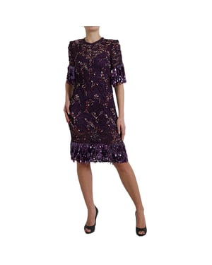 Vestido mini de encaje adornado