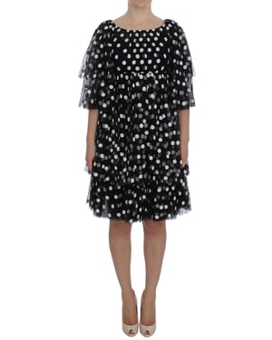 Vestido Mini de Tul con Lunares de Dolce & Gabbana
