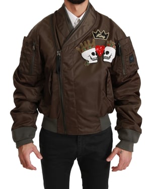Chaqueta Bomber Diseño Calavera Rey