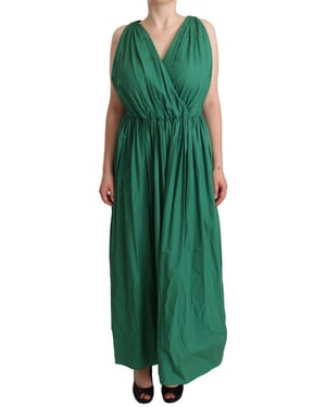 Vestido Maxi Sin Mangas De V Cuello Dolce Gabbana