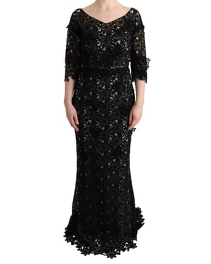 Vestido Maxi de Encaje Floral Estilo Sig60574