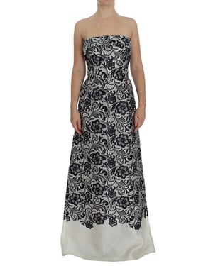 Vestido Maxi de Encaje con Estampado Floral para Noche