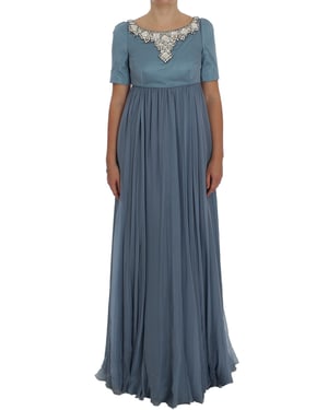 Vestido de Noche Dolce Gabbana con Escote de Perlas