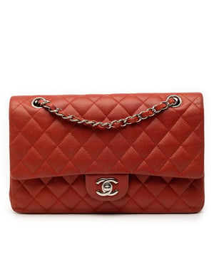 Clutch Doble Pliegue Clásico de Caviar Mediano de Segunda Mano