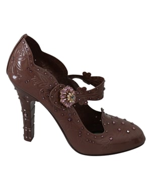 Zapatos de Tacón Floral Mary Jane de Dolce Gabbana