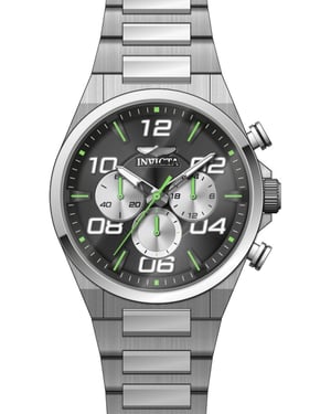 Invicta Speedway 50427 Reloj de Hombre - Movimiento de Cuarzo - Acero Inoxidable con Esfera Negra - 44 mm