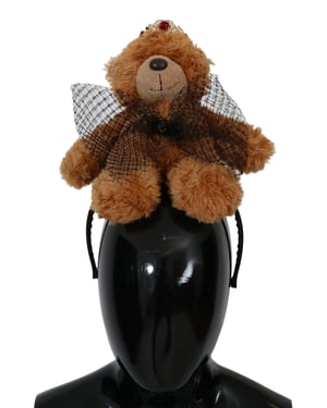 Diadema de Osito de Peluche Dorado con Cristales de Dolce & Gabbana