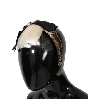Diadema Blanca de Cristal Negro de Dolce & Gabbana