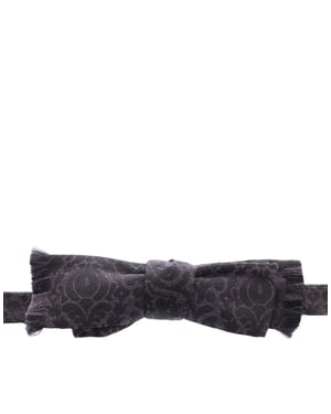 Corbata de moño de lana gris y negra de Dolce & Gabbana