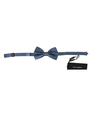 Pajarita Ajustable Papillon de Seda 100% Azul Dolce & Gabbana