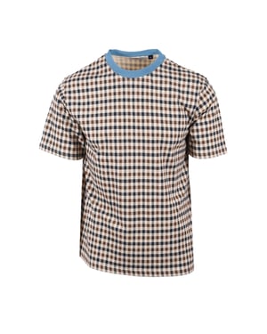 AQUASCUTUM CLUB CHECK T-SHIRT AVIO