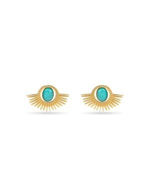 Luxenter Pendientes con Amazonita acabado oro 18k - Takad