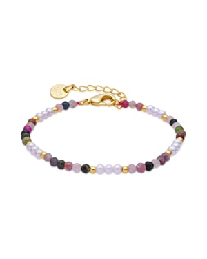 Luxenter Pulsera de Turmalina Multicolor acabado en oro amarillo 18k - Sury
