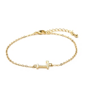 Luxenter Pulsera acabado oro amarillo 18k - Alphabet
