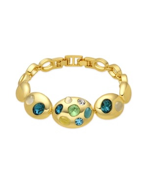 Luxenter Pulsera acabado oro amarillo de 18k y Cristal Multicolor - Alik