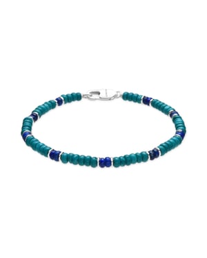 Luxenter Pulsera acabado plata y Turquesa - Ipola