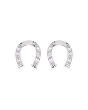 Luxenter Pendientes de Plata de Ley 925 y Circonita Brillante acabados en rodio - Infinity