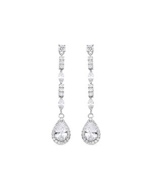 Luxenter Pendientes de Plata de Ley 925 y Circonita Brillante acabados en rodio - Ridya