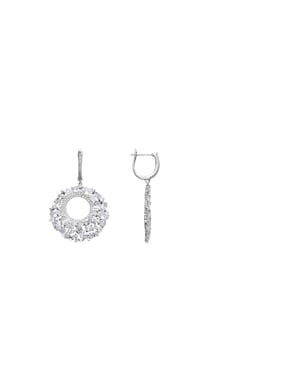 Luxenter Pendientes de Plata de Ley 925 y Circonita Brillante acabado en rodio - Kromwa