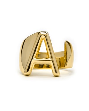 Luxenter Anillo acabado oro amarillo 18k - Alphabet