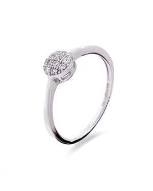 Luxenter Anillo de Plata de Ley 925 y Circonita Brillante acabado en rodio - Micmir