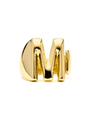 Luxenter Anillo acabado oro amarillo 18k - Alphabet