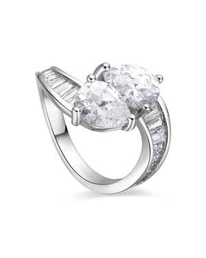 Anillo Luxenter con Circonita Brillante acabado plata - Darbia