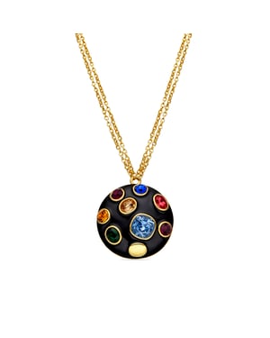 Luxenter Collar con Lacado Negro acabado oro 18k - Yever
