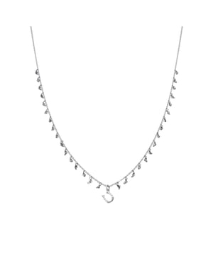 Luxenter Collar de Plata de Ley 925 y Cristal Azul Oscuro acabado en rodio - Good Luck