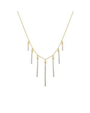 Luxenter Collar De Plata De Ley 925 con Circonita Brillante acabado oro 18k - Luig