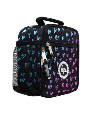 Lonchera Infantil Corazones Rosa Garabateados | Mochila Escolar Térmica Aislada 4.5L