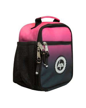 Bolsa de Almuerzo para Niños Desagradable Negra y Rosa | Caja de Almuerzo Escolar Térmica Insulada 4.5L