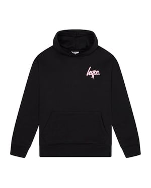 Sudadera con capucha para niñas, casual, negra, suave, con diseño gráfico en la parte posterior