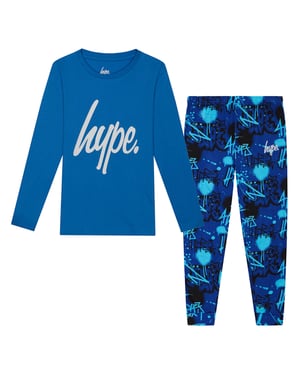 Conjunto de Pijamas de Graffiti Azul para Niños - Ropa de Dormir Suave para Descansar